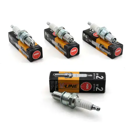 4x NGK Z&uuml;ndkerze V-Line 2 2268 BPR6E f&uuml;r BMW Ford Mercedes Opel Porsche Volvo