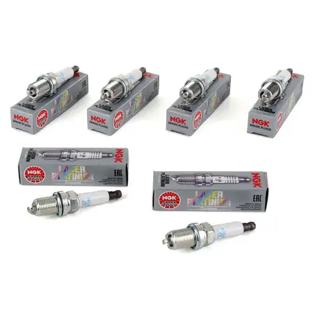 6x NGK Z&uuml;ndkerze 6840 PFR7W-T LASER PLATINUM AUDI A4 B7 A6 C6 A8 4E 3.2/4.2 FSI