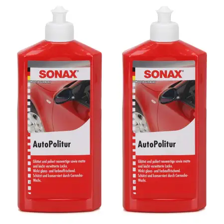 2x 500ml SONAX Autopolitur Autopflege Lackpflege Lackpolitur 300200