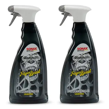 SONAX 433300 FelgenBeast s&auml;urefreier Felgenreiniger Felgen Reiniger 2x 1 Liter