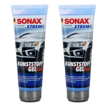 SONAX 210141 Kunststoffpflegemittel Xtreme KunststoffGel Au&szlig;en NanoPro 2x 250ml