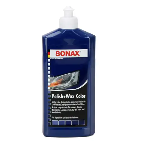 SONAX Politur &amp; Wachsstift POLISH &amp; WAX COLOR NanoPro BLAU 500ML