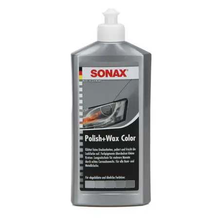 SONAX Politur &amp; Wachsstift POLISH &amp; WAX COLOR NanoPro SILBER/GRAU 500ML