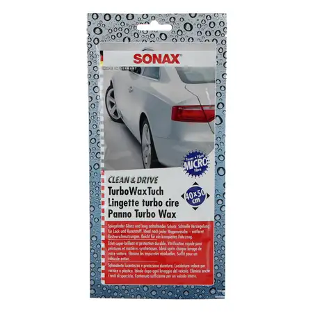 SONAX Autopolitur Lackpolitur TURBOWAX CLEAN &amp; DRIVE Micorfaser Tuch 414000