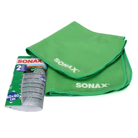 SONAX MicrofaserT&uuml;cher PLUS Innen und Scheibe 2 St&uuml;ck 416541