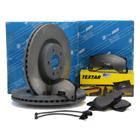 SEBRO Bremsscheiben + TEXTAR Bremsbel&auml;ge PORSCHE MACAN (95B) 2.0 PR-1LA vorne