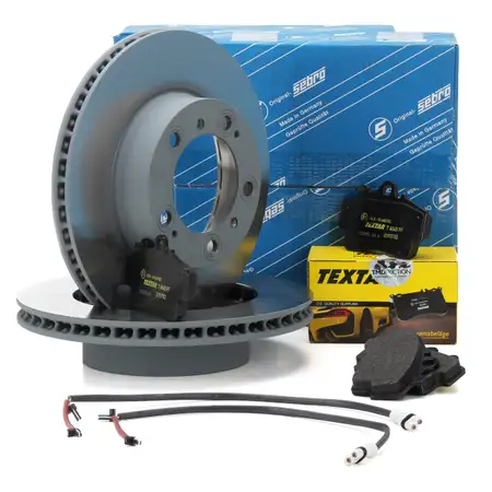 SEBRO Bremsscheiben + TEXTAR Bel&auml;ge + Wako PORSCHE BOXSTER (986) 2.5 2.7 vorne