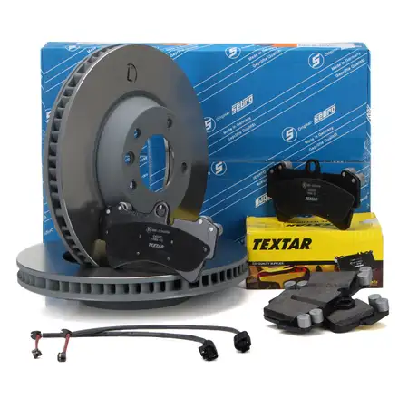 SEBRO Bremsscheiben TEXTAR Bel&auml;ge Wako AUDI Q7 PORSCHE CAYENNE VW TOUAREG vorne
