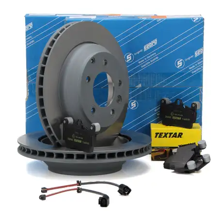 SEBRO Bremsscheiben TEXTAR Bel&auml;ge Wako AUDI Q7 PORSCHE CAYENNE VW TOUAREG hinten