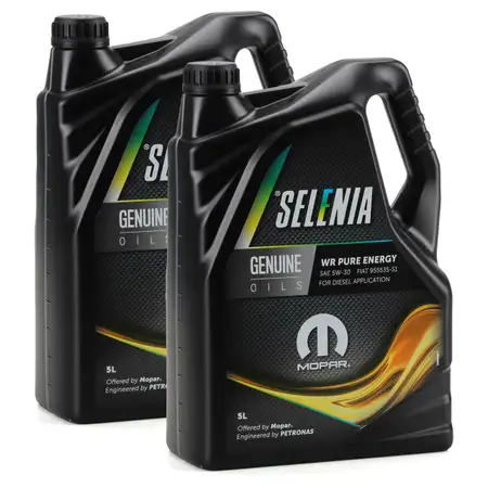 PETRONAS SELENIA Motor&ouml;l &Ouml;l WR PURE ENERGY 5W30 5W-30 Fiat 9.55535-S1 - 10 Liter