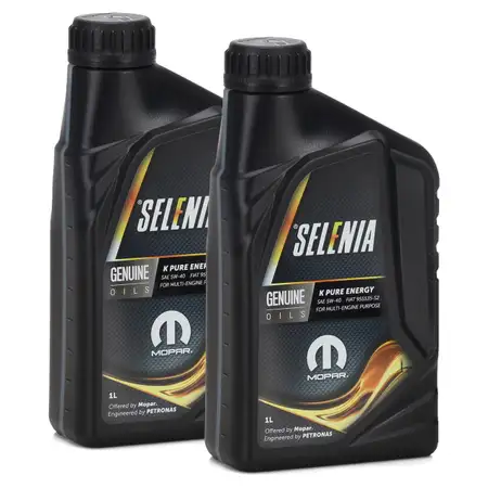PETRONAS SELENIA Motor&ouml;l &Ouml;l K PURE ENERGY 5W40 5W-40 Fiat 9.55535-S2 - 2 Liter