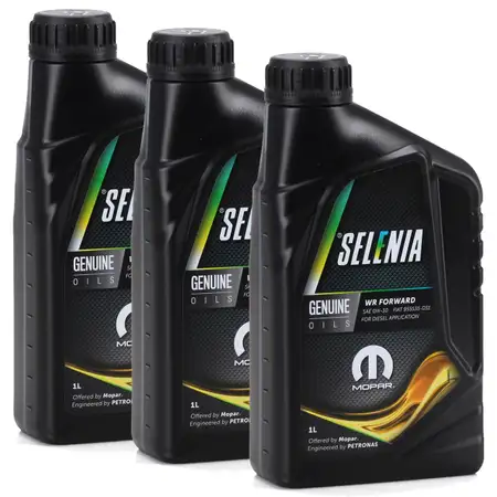 PETRONAS SELENIA Motor&ouml;l &Ouml;l WR FORWARD 0W30 0W-30 Fiat 9.55535-DS1 - 3L 3 Liter