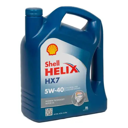 SHELL Motor&ouml;l &Ouml;l HELIX HX7 5W-40 5W40 MB 229.3 f&uuml;r VW 502.00/505.00 - 5L 5 Liter