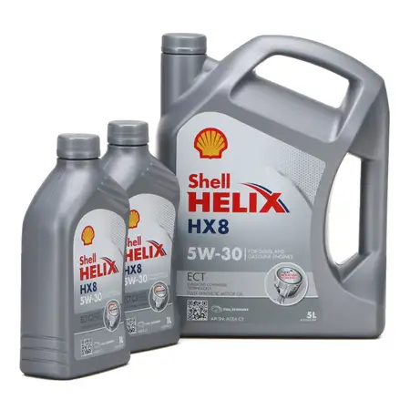 SHELL Motor&ouml;l &Ouml;L HELIX HX8 ECT C3 5W-30 5W30 f&uuml;r BMW LL-04 MB 229.31 229.51 - 7L