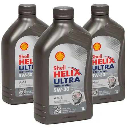 SHELL Motor&ouml;l &Ouml;l HELIX ULTRA Professional AM-L 5W30 f&uuml;r BMW LL-04 - 3L 3 Liter