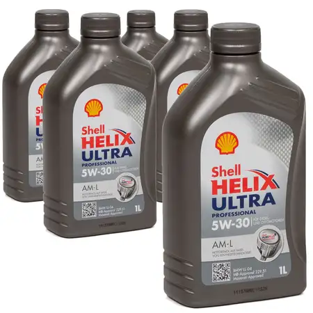 SHELL Motor&ouml;l &Ouml;l HELIX ULTRA Professional AM-L 5W30 f&uuml;r BMW LL-04 - 5L 5 Liter