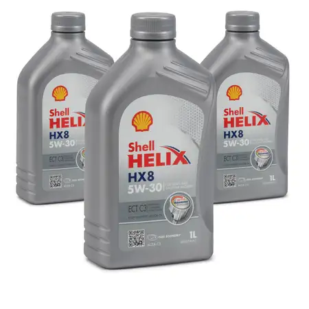 SHELL Motor&ouml;l &Ouml;L HELIX HX8 ECT C3 5W-30 5W30 f&uuml;r BMW LL-04 MB 229.31 229.51 - 3L