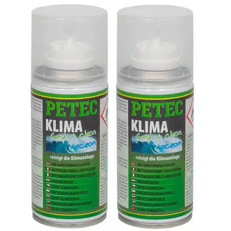 PETEC 71450 Klima Fresh &amp; Clean Klimaanlagen-Lufterfrischer OCEAN 2x 150ml