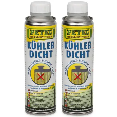 PETEC 80250 K&uuml;hlerdicht K&uuml;hlerdichtstoff K&uuml;hlerdichtmittel 2x 250ml GR&Uuml;N