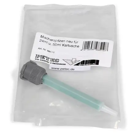 PETEC 98510 Mischrohr Mischspritze f&uuml;r 24ml Doppelspritze + 50ml Doppelkartusche