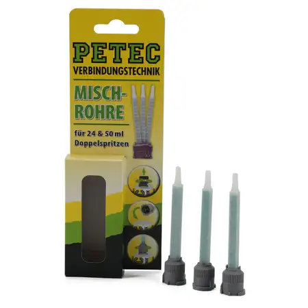 PETEC 98603 Mischrohre Statikmischrohre f&uuml;r 24 + 50ml Gebinde 3 St&uuml;ck