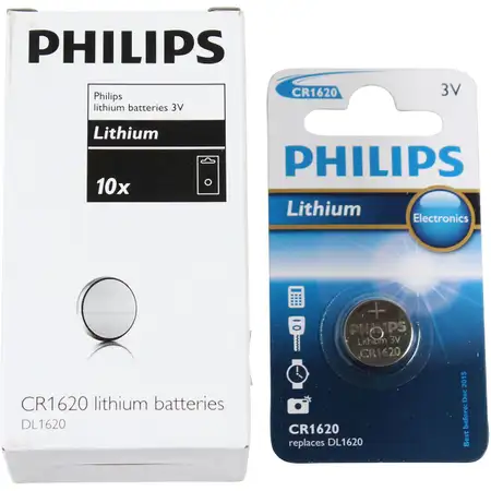 PHILIPS Knopfzelle Knopfbatterie Batterie Lithium 3V CR1620
