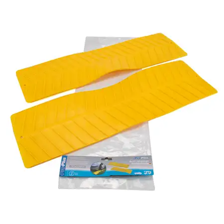 2x PROPLUS 360833 Gripmatte Anfahrhilfe Traktionsmatte Gripsystem 740x225mm GELB