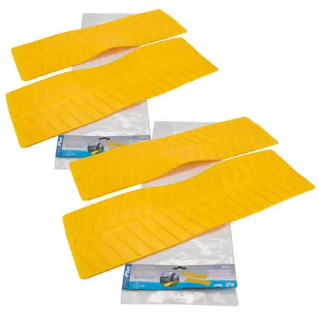 4x PROPLUS 360833 Gripmatte Anfahrhilfe Traktionsmatte Gripsystem 740x225mm GELB