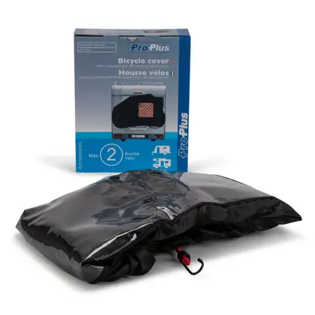 PROPLUS Fahrradschutzh&uuml;lle f&uuml;r 2 Fahrr&auml;der mit Sicht Tasche f&uuml;r Warnschild