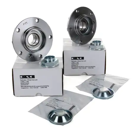 2x Radnabe + MEYLE Schutzdeckel BMW 3er E36 E46 5er E34 E32 E31 Z3 Z4 E85 E86 vorne