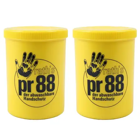 2x 1L 1 Liter RATH's Creme PR 88 Hautschutz der abwaschbare Handschuh Handcreme