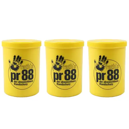 3x 1L 1 Liter RATH's Creme PR 88 Hautschutz der abwaschbare Handschuh Handcreme