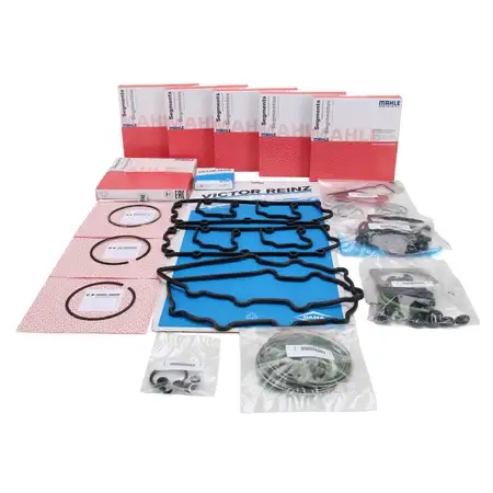 REINZ Dichtungssatz + 6x MAHLE Kolbenringsatz PORSCHE 911 (964) 3.6 Carrera / RS