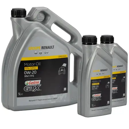 CASTROL Motor&ouml;l &Ouml;l GTX RN-SPEC 0W-20 0W20 f&uuml;r Renault RN17FE - 7L 7 Liter