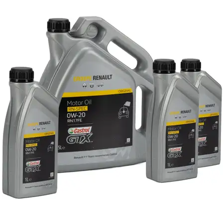 CASTROL Motor&ouml;l &Ouml;l GTX RN-SPEC 0W-20 0W20 f&uuml;r Renault RN17FE - 8L 8 Liter