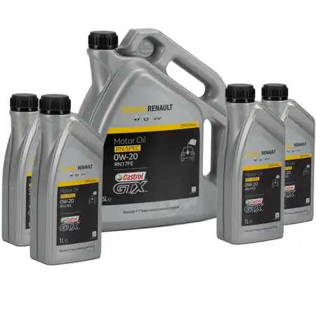 CASTROL Motor&ouml;l &Ouml;l GTX RN-SPEC 0W-20 0W20 f&uuml;r Renault RN17FE - 9L 9 Liter