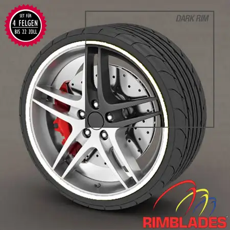 RIMBLADES Flex Felgenschutz Rim Protector &amp; Styling WEISS bis 22 Zoll