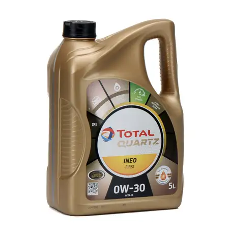 TOTAL QUARTZ INEO FIRST Motor&ouml;l &Ouml;l 0W-30 ACEA C1 C2 PSA B71 2312 - 5L 5 Liter