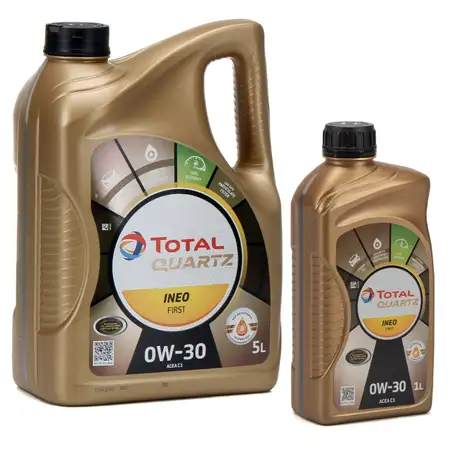 TOTAL QUARTZ INEO FIRST Motor&ouml;l &Ouml;l 0W-30 ACEA C1 C2 PSA B71 2312 - 6L 6 Liter