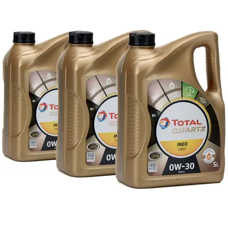 TOTAL QUARTZ INEO FIRST Motor&ouml;l &Ouml;l 0W-30 ACEA C1 C2 PSA B71 2312 - 15L 15 Liter
