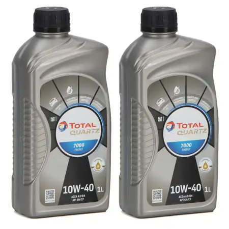 TOTAL QUARTZ 7000 ENERGY 10W-40 Motor&ouml;l 2L 10W40 2 Liter f&uuml;r VW 501.01/505.00