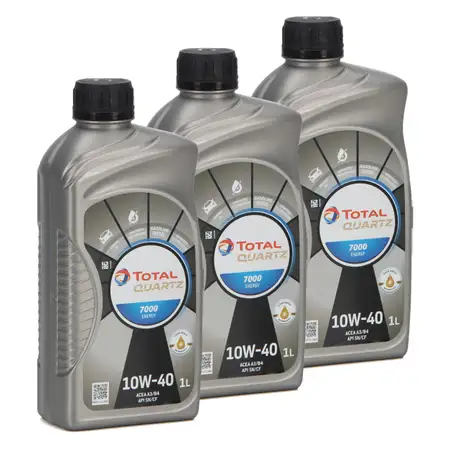 TOTAL QUARTZ 7000 ENERGY 10W-40 Motor&ouml;l 3L 10W40 3 Liter f&uuml;r VW 501.01/505.00