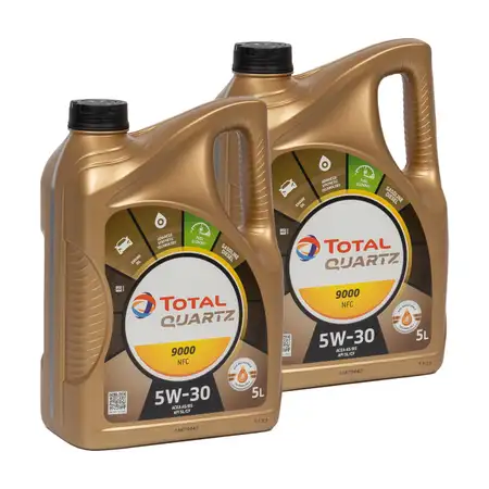 TOTAL QUARTZ 9000 FUTURE NFC 5W-30 Motor&ouml;l 2x 5L = 10 Liter FORD WSS-M2C913-D