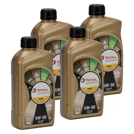 TOTAL QUARTZ 9000 FUTURE NFC 5W-30 Motor&ouml;l 4L 5W30 4 Liter f&uuml;r FORD WSS-M2C913-D