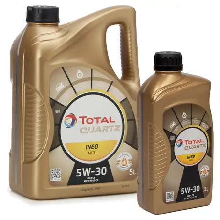 TOTAL QUARTZ INEO MC3 5W-30 Motor&ouml;l PSA B71 2297 MB 229.52 BMW LL-04 6L 6 Liter