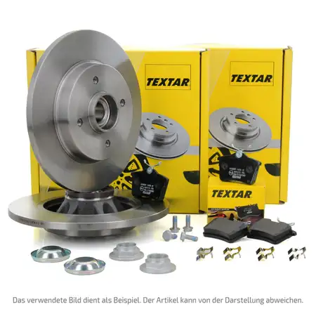TEXTAR Bremsscheiben + Bel&auml;ge NISSAN NOTE E11 RENAULT CLIO III MEGANE II hinten