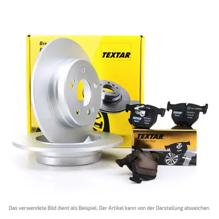 TEXTAR Bremsen Kit Bremsscheiben + epad CERAMIC Bel&auml;ge Citroen C2 C3 C4 hinten