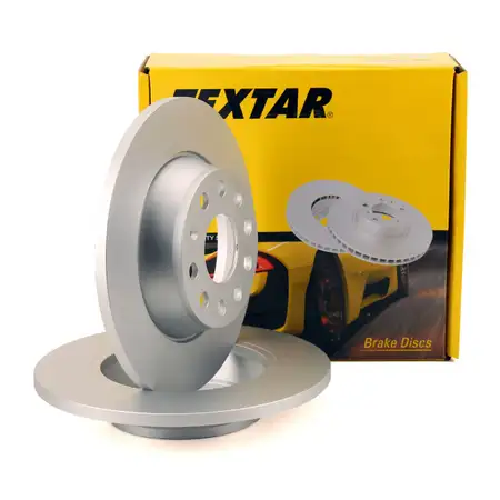 TEXTAR Bremsscheiben Satz f&uuml;r Audi A3 Q3 VW CC Eos Golf 5 6 Passat Sharan hinten