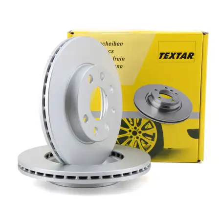 TEXTAR Bremsscheiben f&uuml;r Opel Corsa C 1.0 1.2 1.4 1.3/1.7DI/CDTI mit ABS vorne
