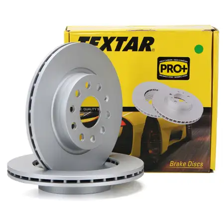 TEXTAR Bremsscheiben f&uuml;r Audi A3 8P VW Beetle Caddy Golf Plus 5 6 Jetta vorne